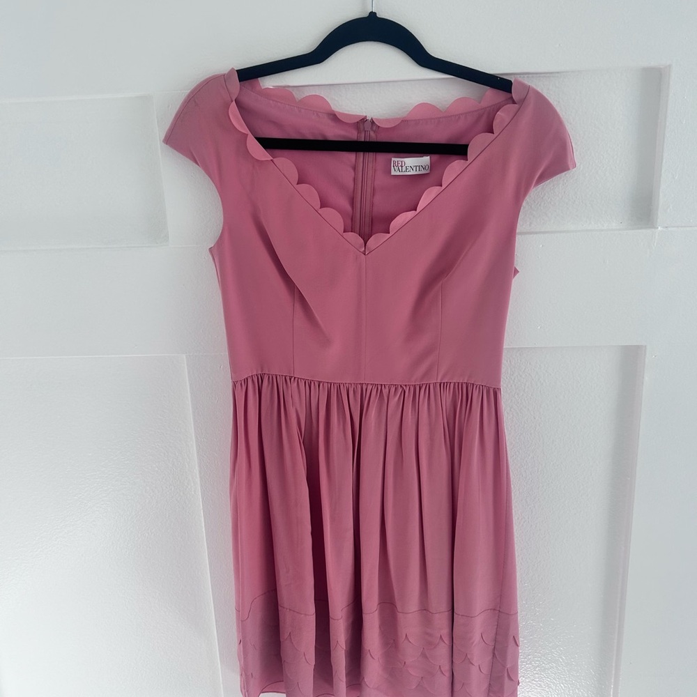 Pink Scalloped Dress